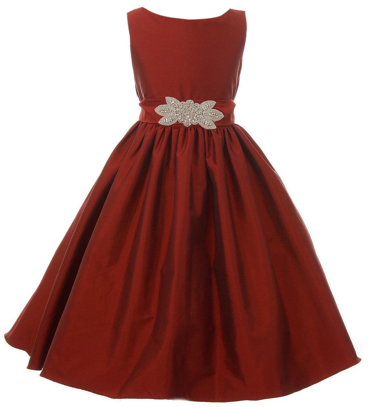 Dreamer P Big Girls' Dress Satin Rhinestones Easter Pageant Party