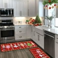 thumbnail image 6 of Nutcrackers Merry Christmas Kitchen Rugs Set of 2, Red Nutcracker Christmas Decor, Merry Xmas Rug Winter Mats, Xmas Decorations for Home, Low-Profile Kitchen Floor Mat (Red, 17"x47"+17"x30"), 6 of 6