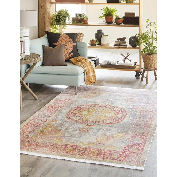 Unique Loom Baracoa Collection Area Rug - Atares (10' x 13' 1" Rectangle Multi/Gold)