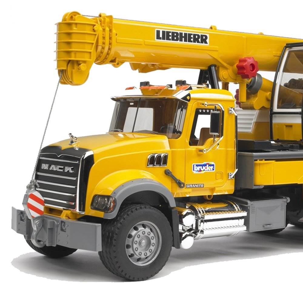 bruder mack granite liebherr crane truck