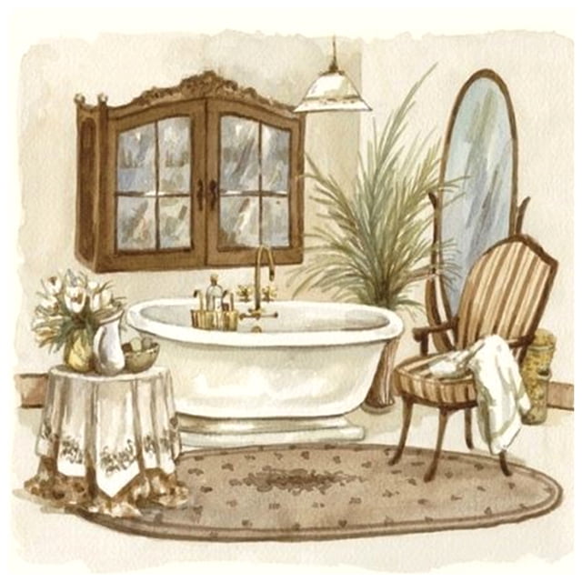 Kit de Diamantes Imitación DIY Ygjytge Bañera Clásica Arte Dibujo
