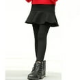 thumbnail image 6 of FAOWME Toddler Trendy Girls Leggings Skirt Ruffle Skirt Pants Kids Black 5-6 Years, 6 of 6