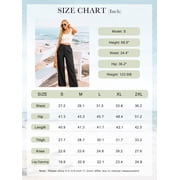 Womens Casual Wide Leg Pants High Waisted Button Down Straight Long Trousers Palazzo Pants