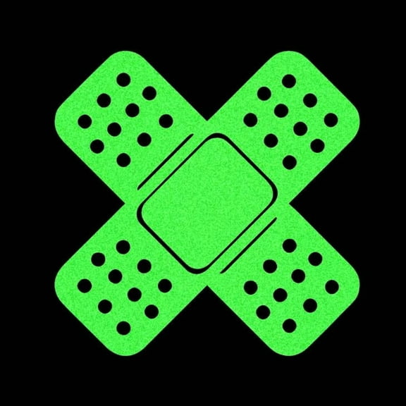 Cross Band Aid Temporary Car Repair Vinyl Decal Sticker UV & Waterproof Bumper Window Laptop Automotive Water Bottle Gift accessories – LIME GLOW 5"