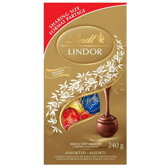 Lindt LINDOR Assorted Chocolate Truffles, 240-Gram Bag, 240g Large Bag