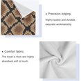thumbnail image 3 of Bath Towel Sets for Bathroom Hand Towels Fingertip Towels Snakeskin Brown 3 Piece Decorative Soft Cotton Absorbent, 3 of 6