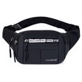 thumbnail image 2 of Mialoley Men Waterproof Waist Bag with Zip Letter Print Crossbody Chest Bag, 2 of 6