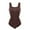 1-1pc,Brown, variant on MISS COCOLI Womens Shapewear Bodysuit Tummy Control Round Neck Full Body Shaper Slimming