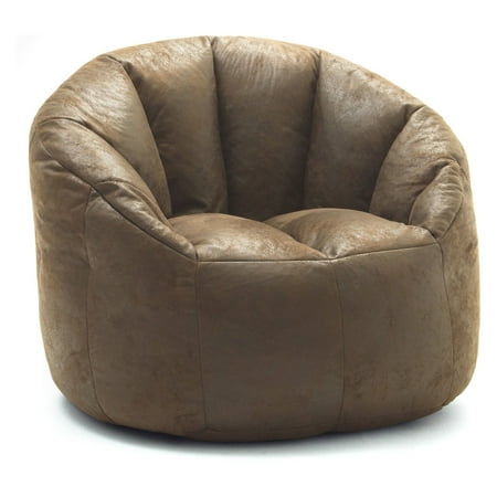 Lux by Big Joe Large Milano Blazer Leather Bean Bag - Walmart.com