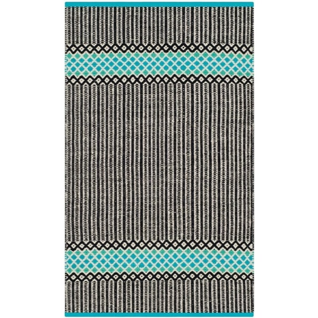 Safavieh Montauk 5' X 7' Hand Woven Cotton Pile Rug in Turquoise