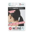 thumbnail image 2 of (2 pack) Scunci Color Match Elastic Hair Ponytail, Soft on Hair, Strong on Style, Designed to Match Your Hair Color, Black, 2 of 4