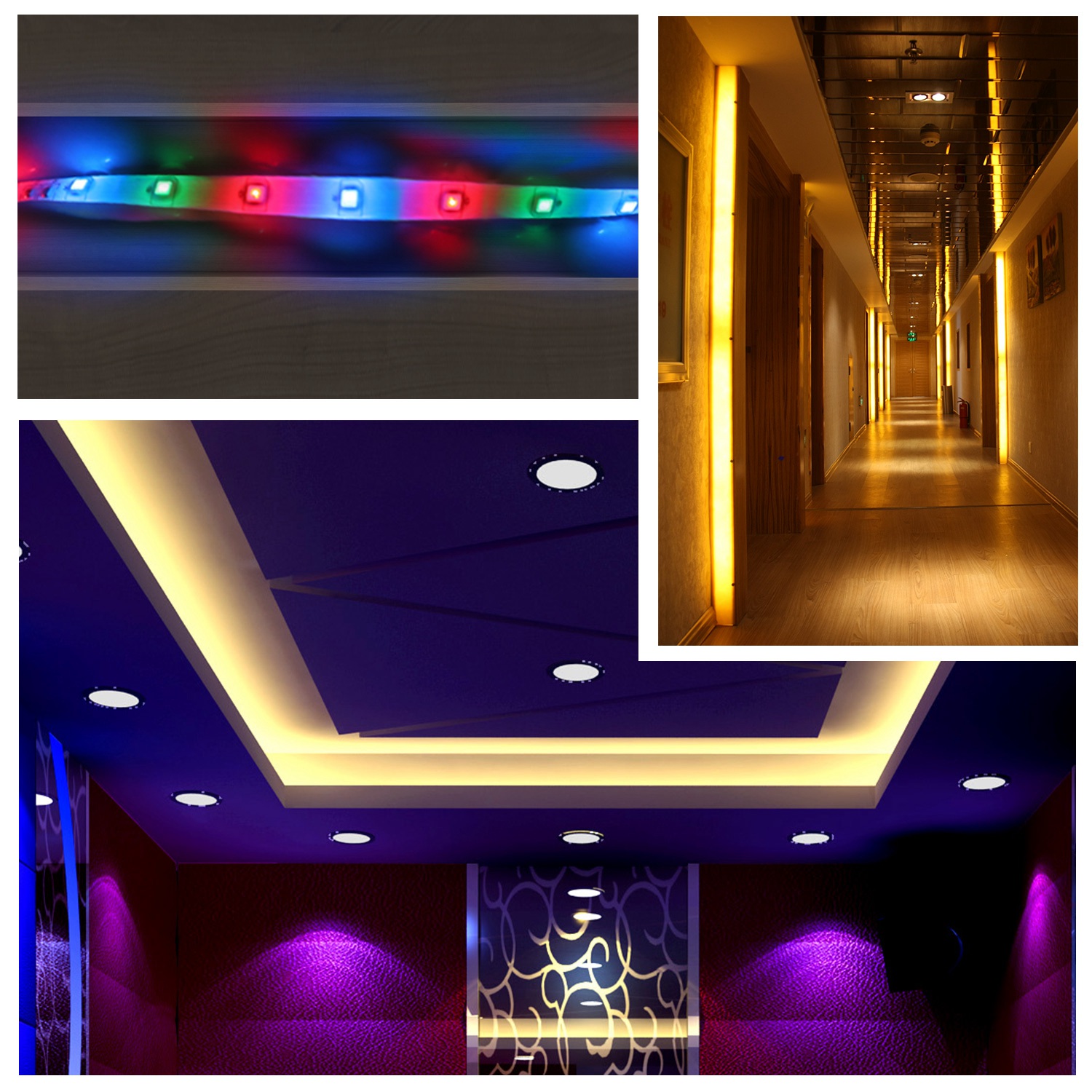 1/2pcs 16.5ft Led Lights,  300 LEDs Strip Lights 44-Key IR Remote Control,  Cuttable & Dimmable IP65 Waterproof Color Changing RGB Lights for Room,Gaming,Christmas,Party Decoration