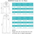 thumbnail image 5 of HEARTNICE Women Button up Pajama Set, Long Sleeve Sleepwear Lightweight Pjs Set, Black M, 5 of 6