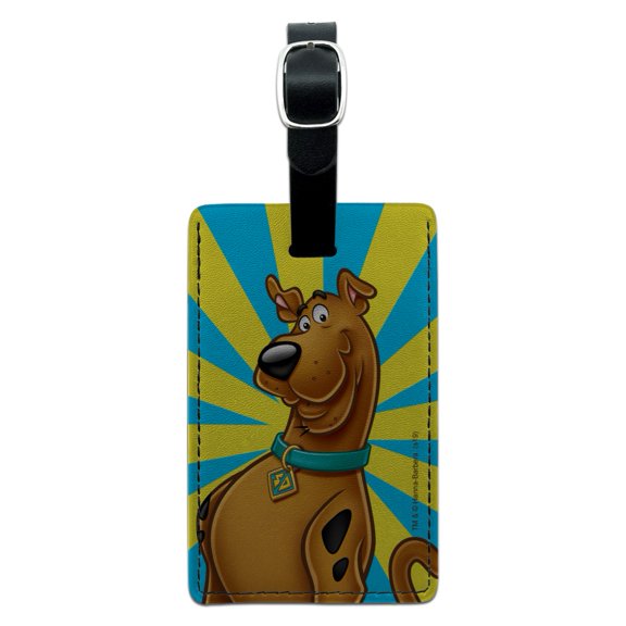 Scooby-Doo Character Rectangle Leather Luggage Card Suitcase Carry-On ID Tag