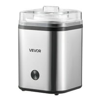Electric Ice Cream Maker, 2.11 Qt Large Capacity, Automatic Frozen Yogurt & Sorbet Machine, Easy-Clean Stainless Steel - Silver