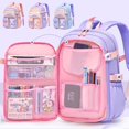 thumbnail image 3 of Mochila escolar de gran capacidad para niña, morral escolar ligero, impermeable, Kawaii, 3 of 4