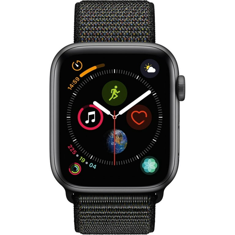 Apple Watch Gen 4 Series 4 Cell 44mm Space Gray Aluminum - Black Sport Loop  MTUX2LL/A