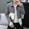 thumbnail image 2 of Chaquetas azules para hombre, trajes y blazers cortos negros para hombre, ropa masculina recortada, verano, vintage, diseñador de lujo, moda clásica 2024, 2 of 4
