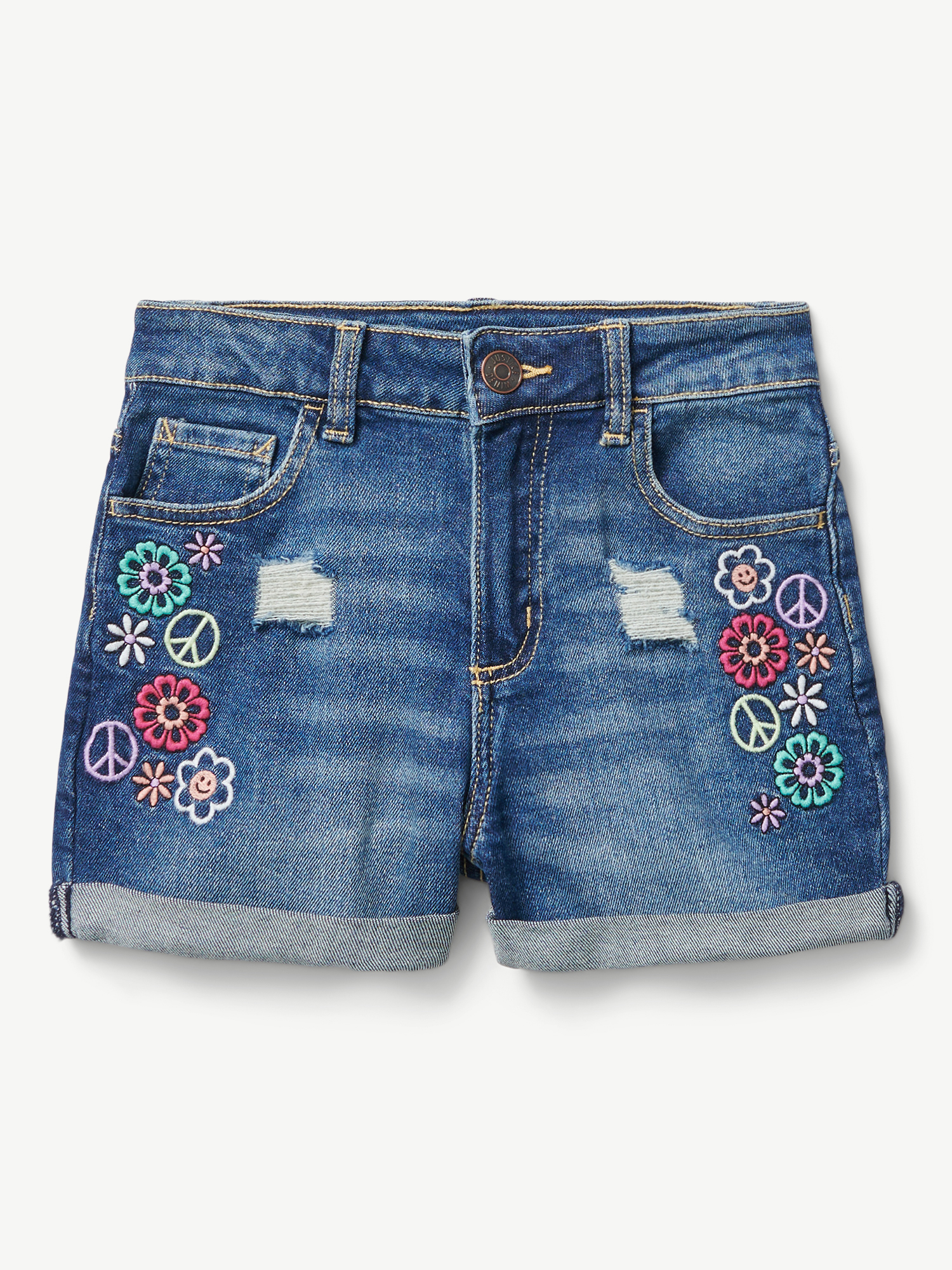 Justice Girls Denim Short, Sizes 6-18, Slim & Plus - Walmart.com