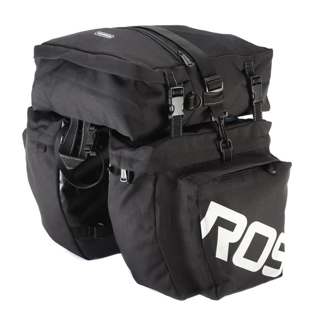 Bolsa al aire libre Bolsa de bicicleta de montaña MTB de carretera multifunción 3 en 1 Bolsa de bicicleta Bolsa de maletero de asiento trasero con funda impermeable para lluvia Romacci Bolsa al aire libre