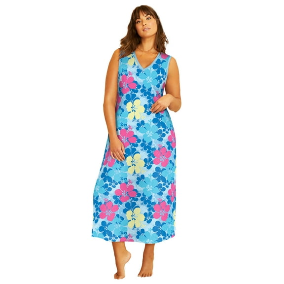 Dreams & Co. Plus Size Long Sleeveless Sleepshirt