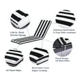 thumbnail image 2 of 1PCS Outdoor Chaise Lounge Cushions, Patio Lounge Chair Cushions with Fixed Straps On Both Side, Replacement Patio Funiture Seat Cushion Outside Chair Cushions, Black White, 2 of 6