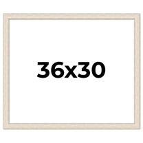 36x30 Frame White Real Wood Picture Frame Width 1.75 inches | Interior Frame Depth 0.5 inches |