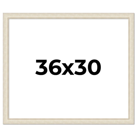 36x30 Frame White Real Wood Picture Frame Width 1.75 inches | Interior Frame Depth 0.5 inches |