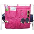 thumbnail image 2 of Gilbin Hanging Storage Bag Holder End of Bed Shoe Organizer with 10 Pockets for Bed Rails(Pink), 2 of 2