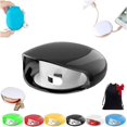 thumbnail image 1 of Aboutabsent Automatic Cord Reel, Horizontaln Automatic Cable Organizer, A Simple Pull Then Will Withdraw, Retractable Cord Organizer, for USB, Headphone, Data Cables (Black-1pcs), 1 of 8