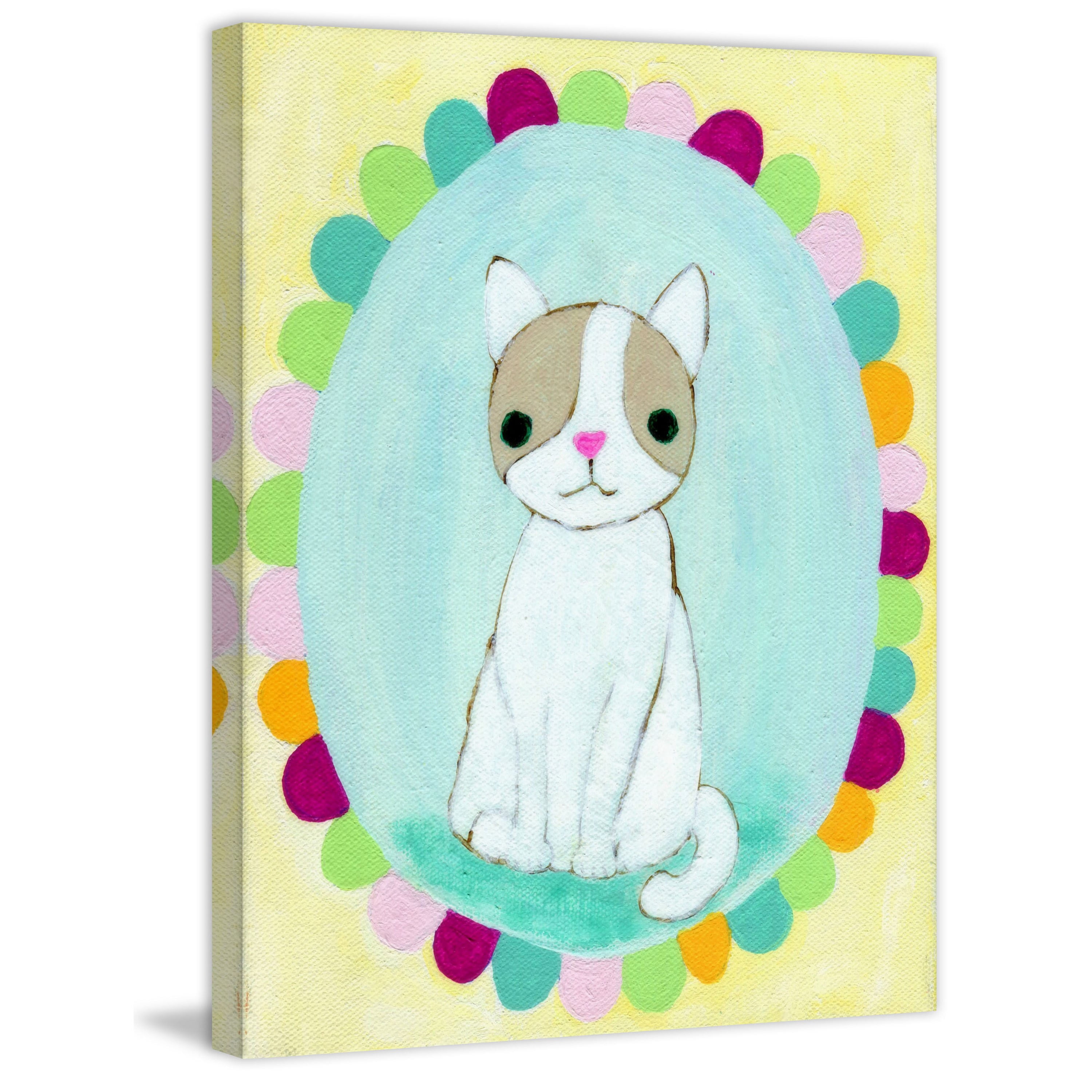Marmont Hill "Kitty Simple Painting" by Jill Lambert Painting Print on Wrapped Canvas