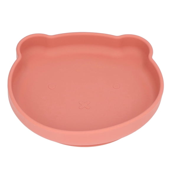 BOKYAN Silicone Bear‑Shaped Suction Plate, 6.5×7″, Soft & Safe, Self‑Feeding, Dishwasher & Microwave Safe, 0.5 lb, Baby Food Plate