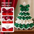 thumbnail image 3 of DIY Crochet Christmas Tree Kit,2026 New Crochet Kit for Beginner,Christmas Tree Bow Pearl Embellishment, Christmas Party Crochet Decorations,Starter kit, 3 of 6