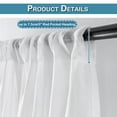 thumbnail image 3 of Rosnek 2 Panels White Sheer Curtains 63 Inches Long, Rod Pocket Elegant Window Voile Sheer for Living Room Bedroom Kitchen, 54" x 63", 3 of 9