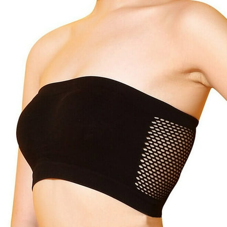 

Zzwxwb Sports Bra For Women Women Strapless Top Vest Breathable Sports Bras Bandeau Boob Tube Black