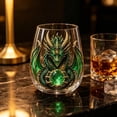 thumbnail image 5 of Gothic Stemless Wine Glass Crystal Ball Design,Clear Glass Cup for Drinks Home Bar Party Decor,Unique Holiday Gift for Gothic Lovers,Green, 5 of 5
