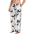 thumbnail image 2 of Uemuo Cool Chicken Pattern Men's Wide Leg Palazzo Lounge Pants with Pockets Light Weight Loose Comfy Casual Pajama Pants-XX-Large, 2 of 9