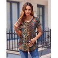 thumbnail image 3 of Zeagoo Women Casual T-Shirts Loose Petal Short Sleeve Tops Tunic Babydoll Floral Printed Flowy Summer Blouses, 3 of 6