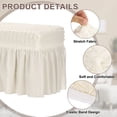 thumbnail image 3 of Funda de otomana de burbujas con falda para longitudes de 60-100cm/24"-39" Crema, 3 of 6
