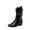 BLACK, variant on Women's Cowgirl Boots, Mid Calf Western Cowboy Chunky Heel Boots, Slouchy & Pull-on for Women