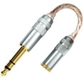 thumbnail image 2 of Stereo Balance Conversion Wire 6.35mm to 4.4mm Cable Dongle Adapter Cord Line for Enhancing Sound Quality 15cm, 2 of 9
