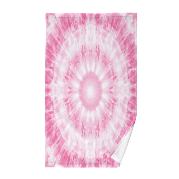 Pure Cotton Face Towel 16x28 Inches Hand Towel Bath Towel Hand Bath Towels Soft Good Water Absorption for Washing Face Wiping Face Beautiful Pink Tie Dye