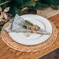 thumbnail image 3 of Round Woven Placemats Set of 6 | Handmade Natural Wicker Placemats for Holiday Wedding Home - Slip Heat Resistant Rattan Chargers for Dinner Plates (13 Inch), 3 of 4