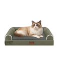 thumbnail image 1 of Cama Ortopédica Pequeña para Perros Lavable: Camas con Respaldo para Perros y Gatos Pequeños, Espuma de Celdas de Huevo, Sofá Impermeable con Funda Removible - Verde Oscuro, 1 of 7