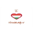 thumbnail image 4 of Hungary Ceramic Toothbrush Holder, I Love Hungary Text with Heart Colored in National Flag Tones Grunge Illustration, Decorative Versatile Countertop for Bathroom, 4.5" X 2.7", Multicolour, 4 of 4