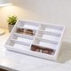 thumbnail image 5 of Organizador de gafas, bandeja apilable para joyas, almacenamiento de gafas con 8 rejillas para varios pares Blanco, 5 of 6