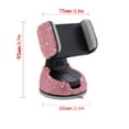 thumbnail image 3 of maskred Bling Phone Holder Crystal Exquisite Inlaid with Rhinestones Adjustable Strong Compatibility Anti-slip Windshield Phone Mount Pink 1 Pc, 3 of 6