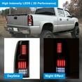 thumbnail image 4 of Tail Lights For 1999-2006 Chevy Silverado 1500 2500 3500 Smoke LED Brake Lamps, 4 of 8