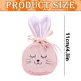 thumbnail image 2 of 1 Pcs Easter Bunny Candy Drawstring Bags Velvet Cute Rabbit Ears Face Treat Bags Bunny Candy Goodie Favor Bag for Easter Party Egg Hunt Stuffer Basket Holiday Decoration, A, 2 of 2