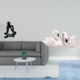 thumbnail image 2 of Figura de pareja de cisnes abstracta moderna, escultura decorativa de resina para sala de estar, dormitorio, oficina, estantería, adorno para el hogar, 2 of 8